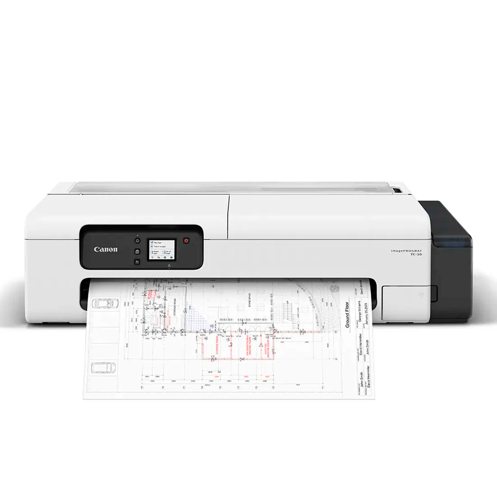 Impressora Plotter Canon TC-20 24 • IOT Tech A Canon image PROGRAF TC-20 é a solução ideal para quem busca qualidade profissional em impressões de grande formato com eficiência.